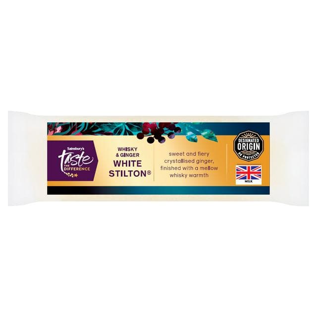 Sainsbury's 200g Whiskey & Ginger White Stilton Cheese, Taste the Difference - gallery image 1
