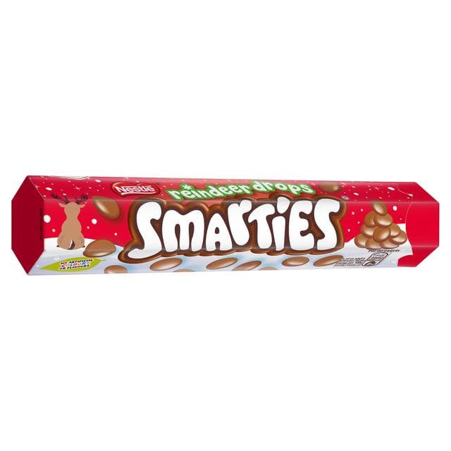 Smarties 120g Reindeer Drops Milk Chocolate Giant Tube - gallery image 2