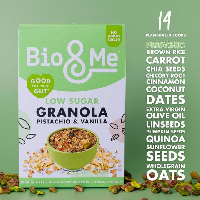 Bio&Me 360g Pistachio & Vanilla Low Sugar Granola Breakfast Cereal - gallery image 3