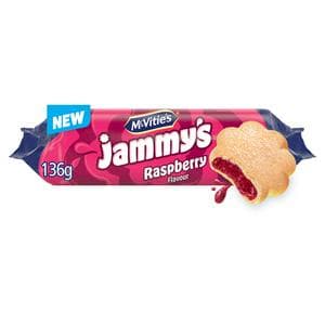 McVitie's Jammys 136.5g Raspberry Flavour Biscuits