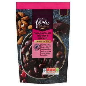 Sainsbury's 150g Dark Chocolate Cherries & Almonds, Taste the Difference, Limited Edition