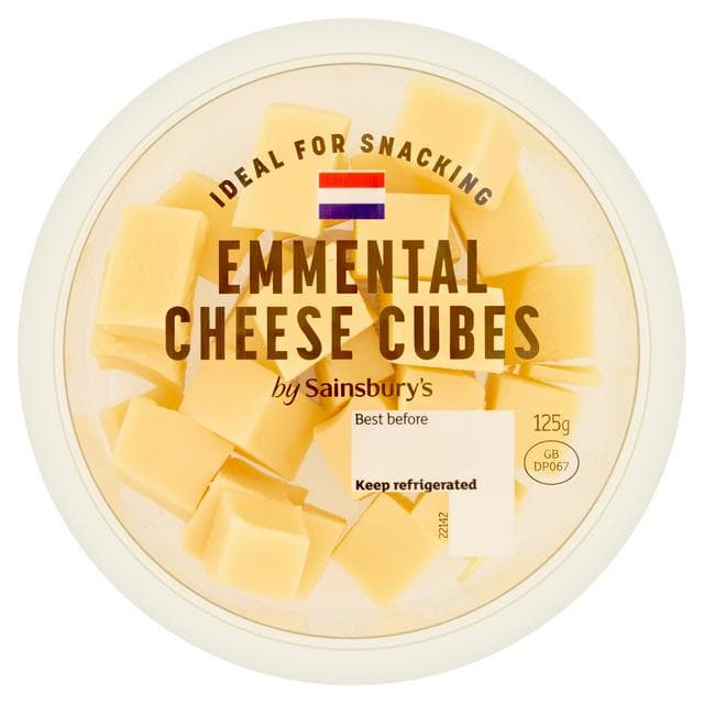 Sainsbury's 125g Emmental Snacking Cheese Cubes - gallery image 1