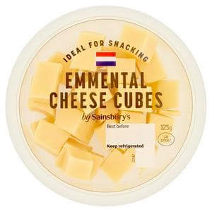 Sainsbury's 125g Emmental Snacking Cheese Cubes