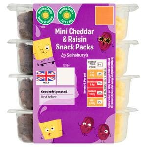 Sainsbury's 4 x 50g Mini Cheddar & Raisin Snack Packs
