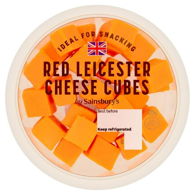 Sainsbury's 125g Red Leicester Snacking Cheese Cubes - gallery image 1