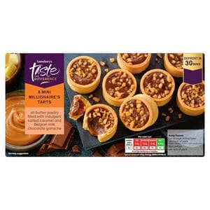 Sainsbury's 8 x Mini Millionaire's Tarts, Taste the Difference 176g