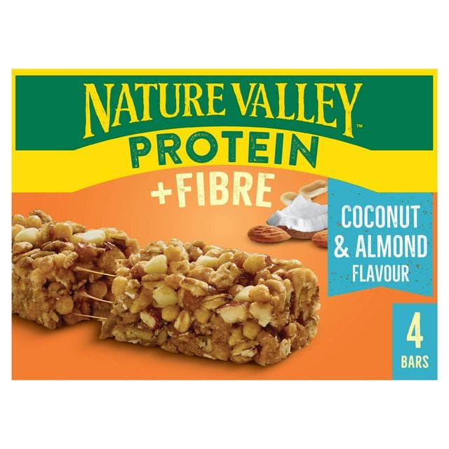 Nature Valley 4 x 36g Protein + Fibre Coconut & Almond Flavour Bars - gallery image 1