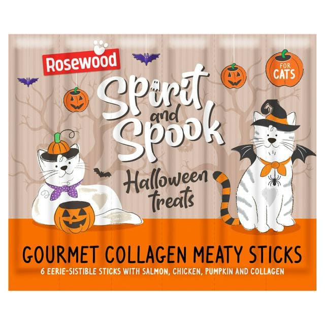 Rosewood Spirit & Spook 6 x 5g Collagen Halloween Cat Treats - gallery image 1