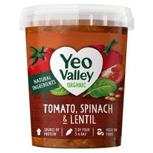 Yeo Valley Organic 400g Tomato, Spinach & Lentil Soup