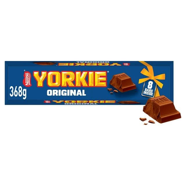 Yorkie 8 x Milk Chocolate Bar Giant Carton 368g - gallery image 1