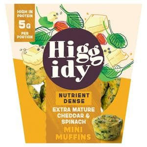 Higgidy 130g Extra Mature Cheddar & Spinach Mini Muffins