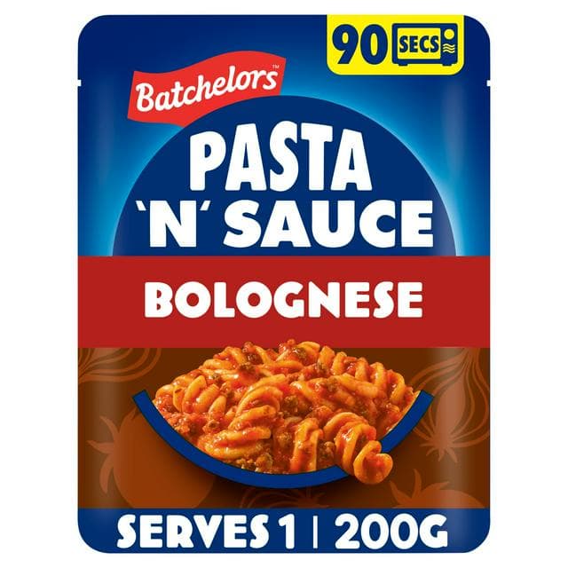 Batchelors Pasta n Sauce 200g Bolognese Instant Microwave Ready Meal Pouch - gallery image 1