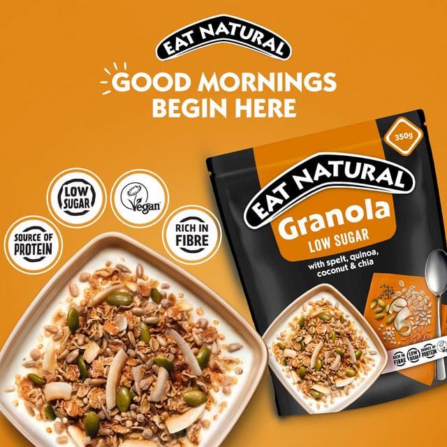 Eat Natural 350g Granola Low Sugar Breakfast Cereal - gallery image 2