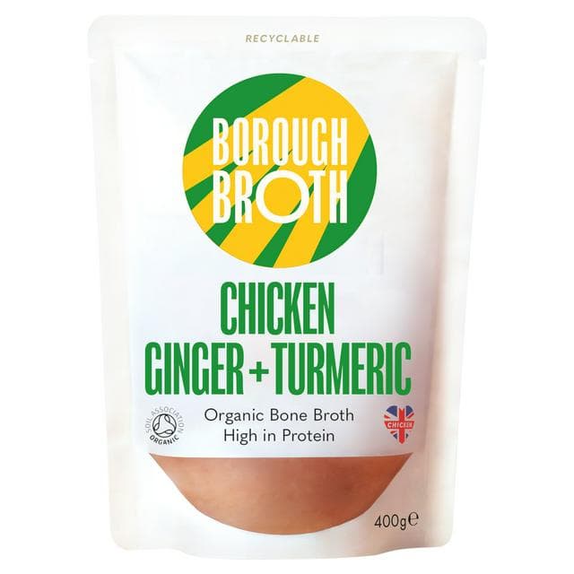 Borough Broth 400g Chicken Ginger + Turmeric Organic Bone Broth Soup - gallery image 1