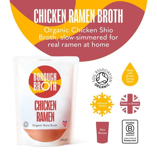 Borough Broth 400g Chicken Ramen Organic Bone Broth Soup - gallery image 2