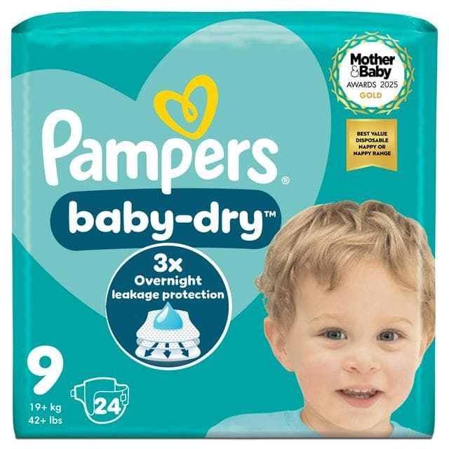 Pampers Baby-Dry Size 9, 24 Nappies - gallery image 1
