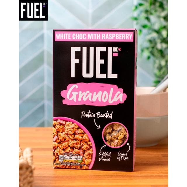 FUEL 10K 400g White Chocolate with Raspberry Protein Granola Breakfast Cereal - gallery image 3