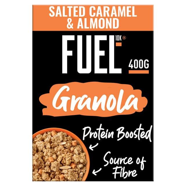FUEL 10K 400g Salted Caramel & Almond Protein Granola Breakfast Cereal - gallery image 1