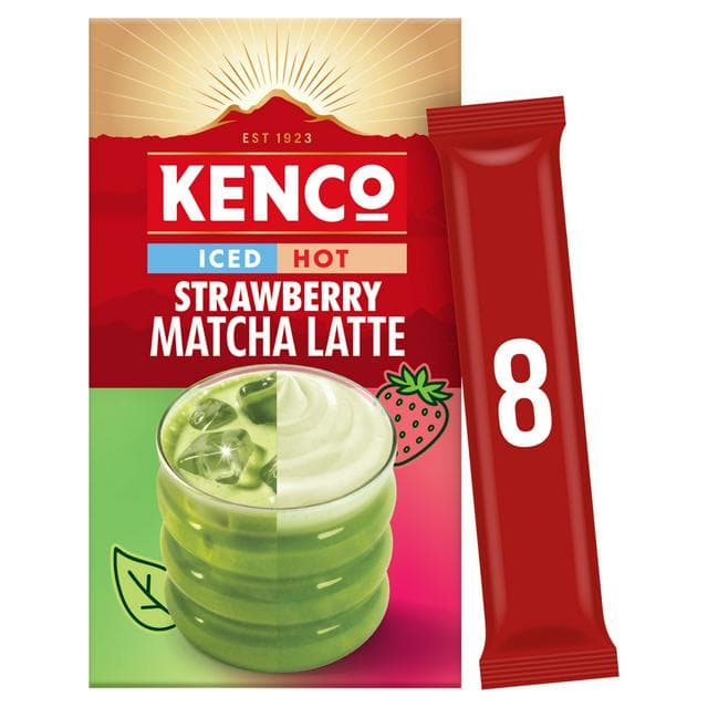 Kenco 8 x Iced Hot Strawberry Matcha Latte Sachets - gallery image 1