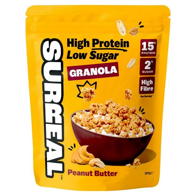 Surreal 300g Peanut Butter High Protein Low Sugar Granola Breakfast Cereal - gallery image 1