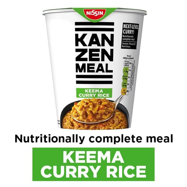 Nissin Kanzen Meal 107g Nutritionally Complete Instant Keema Curry Rice Pot - gallery image 2