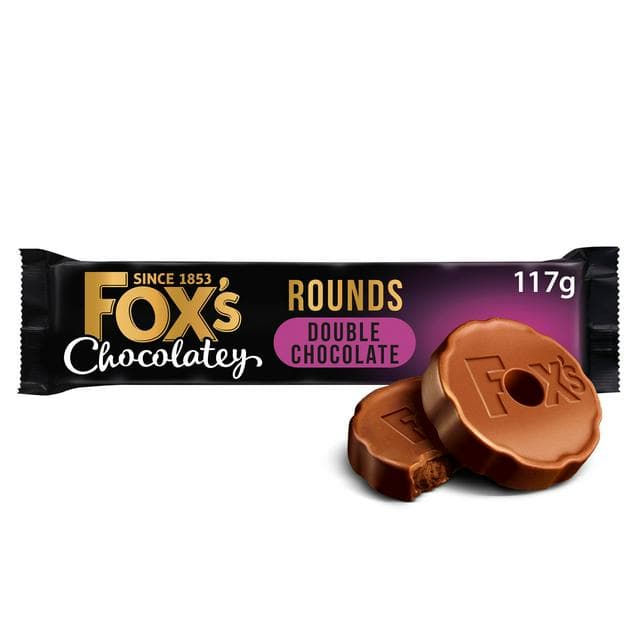 Fox's Chocolatey Rounds 117g Double Chocolate Biscuits - gallery image 1
