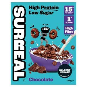 Surreal 240g High Protein Low Sugar Chocolate Hoops Breakfast Cereal