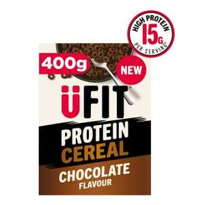 UFIT 400g Protein Chocolate Hoops Breakfast Cereal