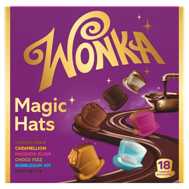 Wonka 18 x Magic Hats Chocolates 174g - gallery image 1