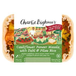 Charlie Bigham's 400g Cauliflower Paneer Masala with Dahl & Pilau Rice