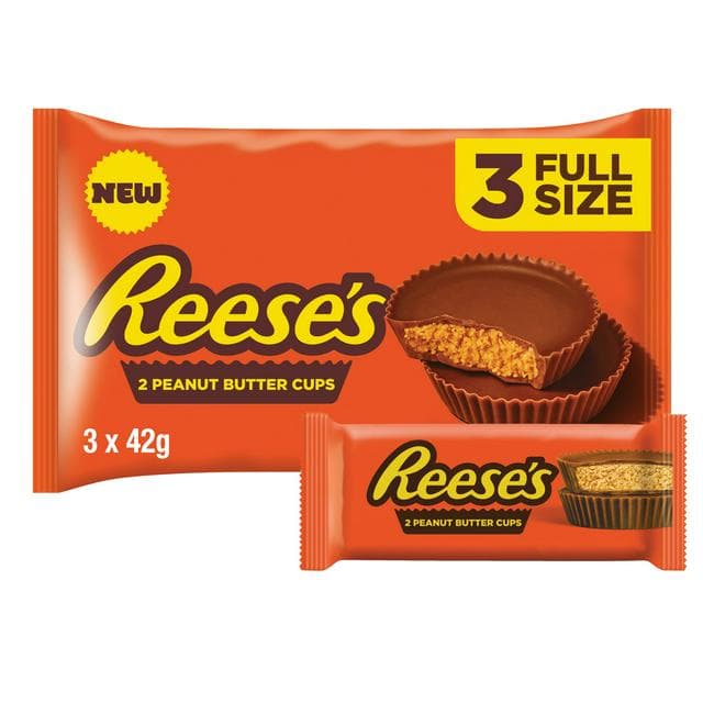 Reese's 3 x 42g Multipack Milk Chocolate Peanut Butter Cup Pouch - gallery image 1