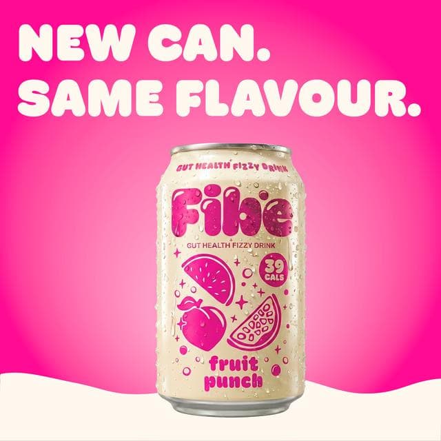 Fibe 4 x 330ml Fruit Punch Gut Health Fizzy Drink - gallery image 5