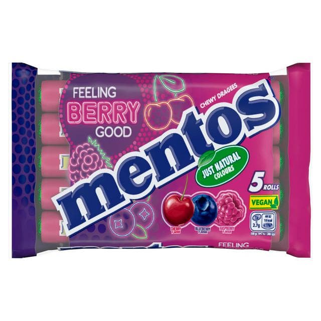 Mentos 5 x 37.5g Feeling Berry Good Chewy Dragees - gallery image 1