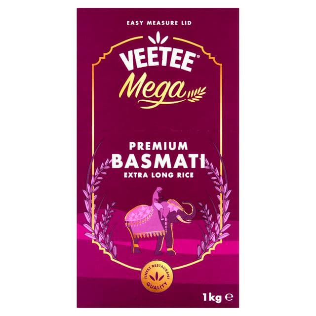 Veetee Mega 1kg Premium Extra Long Basmati Rice - gallery image 1