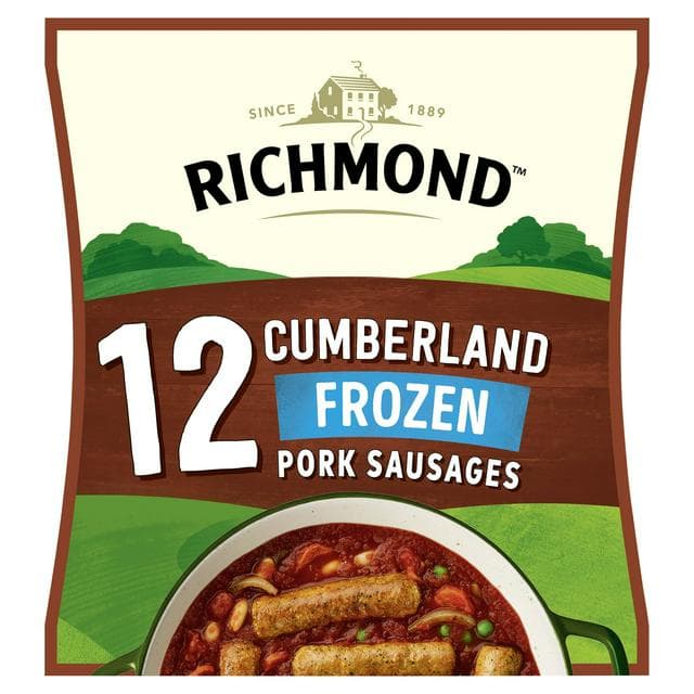 Richmond 12 x Cumberland Pork Sausages 516g - gallery image 1