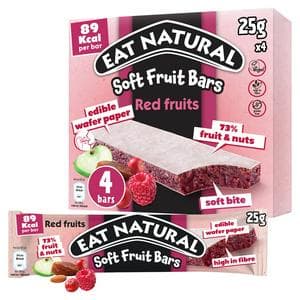 Eat Natural 4 x 25g Red Fruits Multipack Soft Fruit Bars