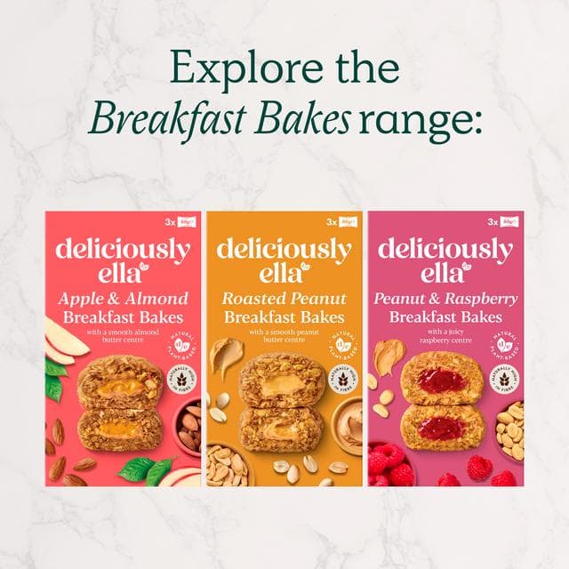 Deliciously Ella 3 x Peanut & Raspberry Multipack Breakfast Bakes 150g - gallery image 4