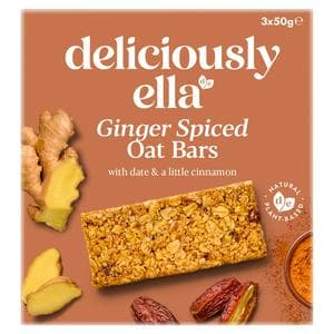 Deliciously Ella 3 x 50g Ginger Spiced Oat Bars