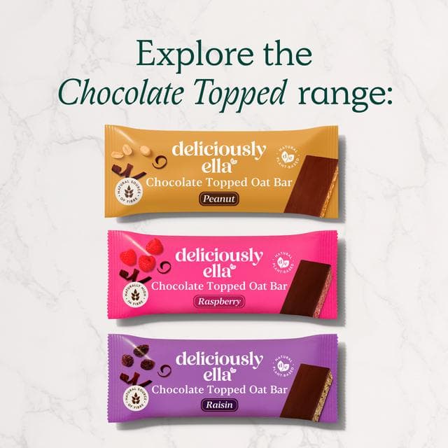 Deliciously Ella 3 x 50g Raspberry Chocolate Topped Multipack Oat Bars - gallery image 5