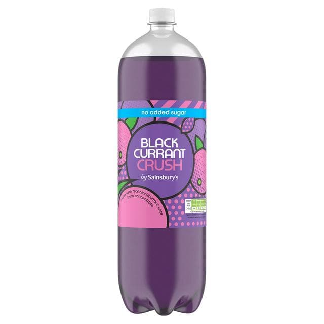 Sainsbury's 2L Blackcurrant Crush Flavoured Drink Bottle - gallery image 1