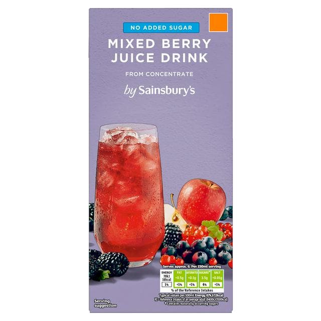 Sainsbury's 1L Mixed Berry Juice Drink - gallery image 1