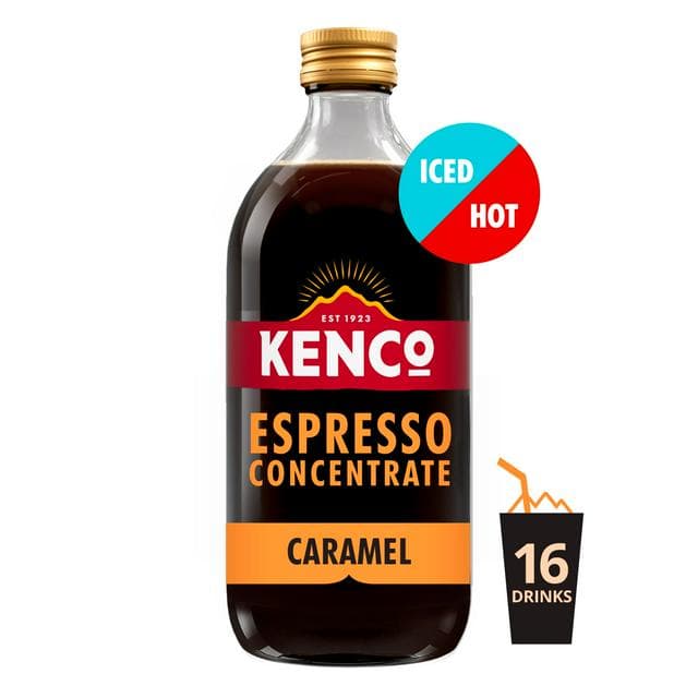 Kenco 485ml Caramel Iced or Hot Coffee Concentrate Espresso Coffee - gallery image 1