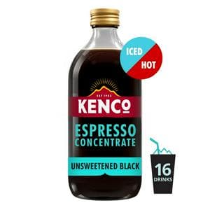 Kenco 485ml Unsweetened Black Iced or Hot Coffee Concentrate Espresso Coffee