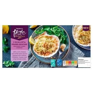 Sainsbury's 2 x Scallop & Prawn Gratins, Taste the Difference 200g
