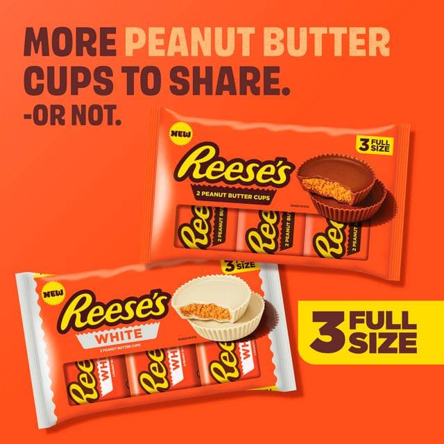 Reese's White 3 x 39g Multipack Chocolate Peanut Butter Cups - gallery image 2