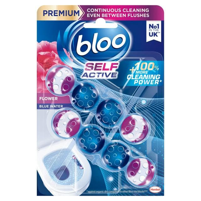 Bloo Self Active 2 x 50g Flower Toilet Rim Block - gallery image 1