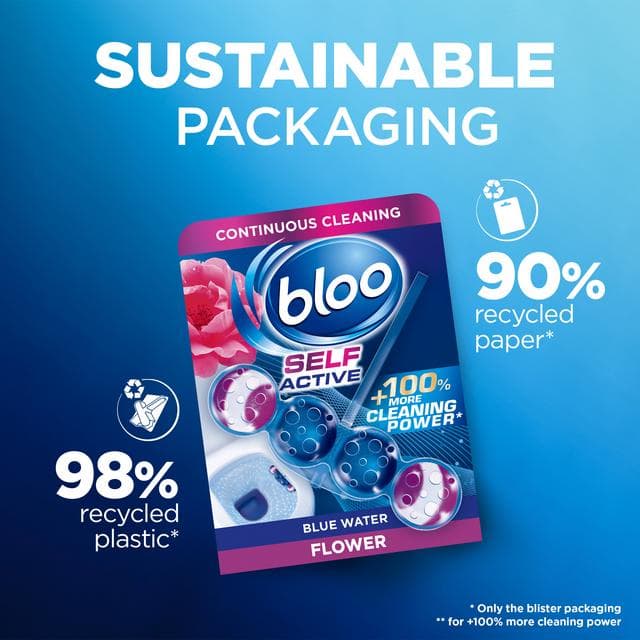Bloo Self Active 2 x 50g Flower Toilet Rim Block - gallery image 4