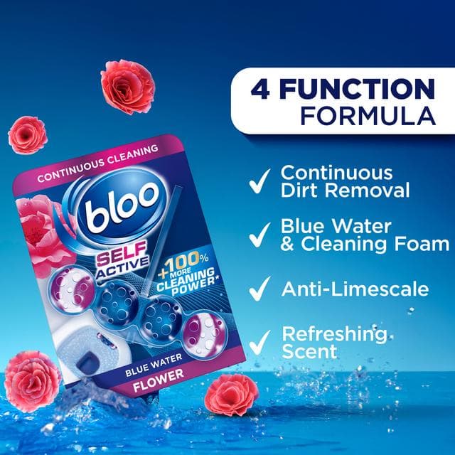 Bloo Self Active 50g Flower Toilet Rim Block - gallery image 2
