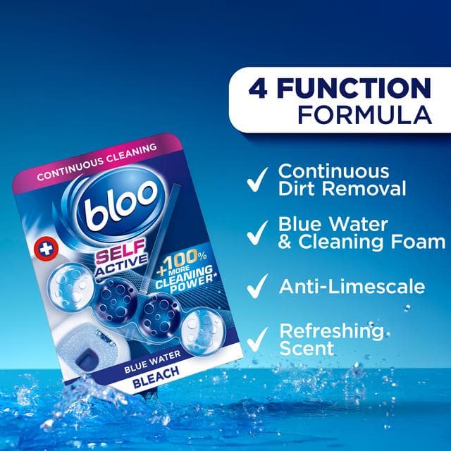Bloo Self Active 2 x 50g Bleach Toilet Rim Block - gallery image 2