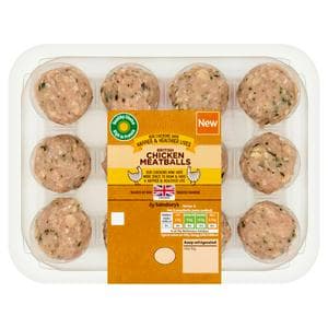 Sainsbury's 12 x British Chicken Meatballs 350g